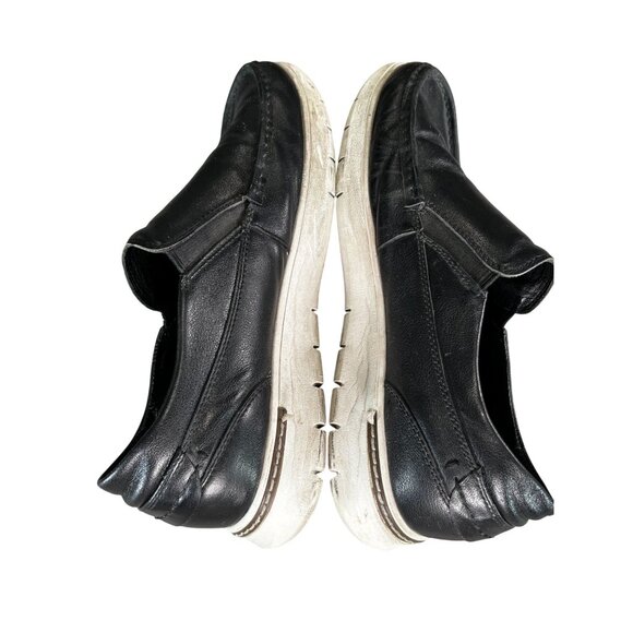 Mishall By Tandy Mens Black Slip-On Loafers Leather Upper & Rubber Sole - Picture 9 of 11